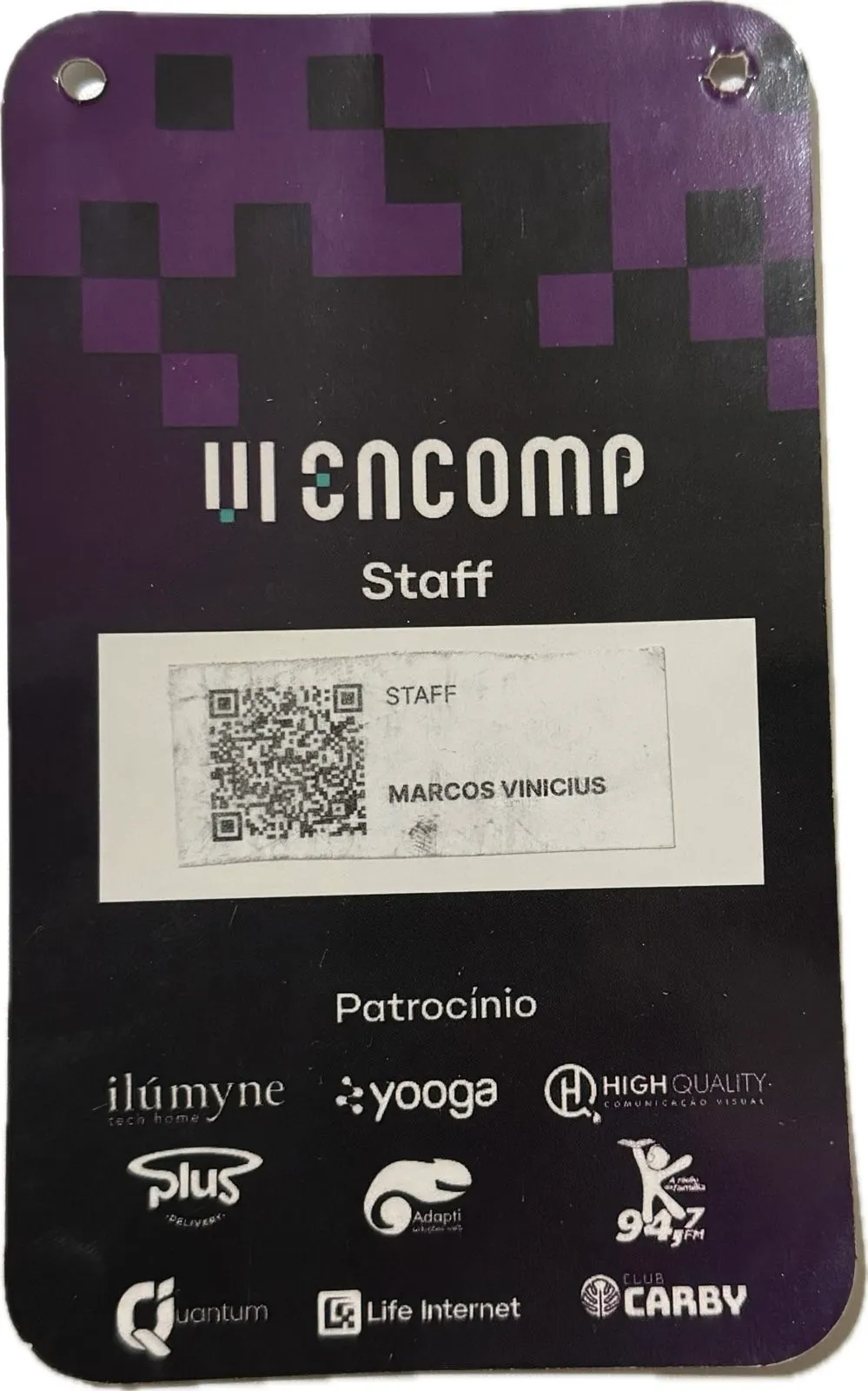 Sistema de acesso por QRcode do ENCOMP